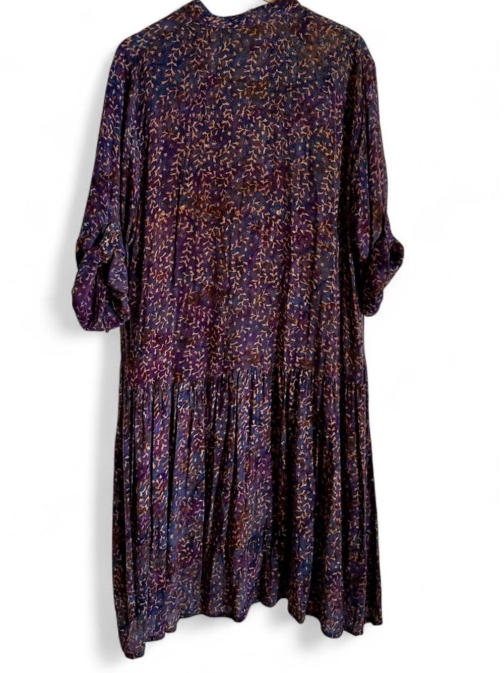 Go Fish Anthropologie Style Boho Midi Dress Handmade Floral Coastal Resort XL - Picture 3 of 9